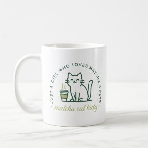 Matcha en kattenliefhebber grappig gewoon een meis koffiemok