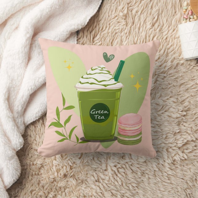 Matcha en Macarons Kussen (Deken)