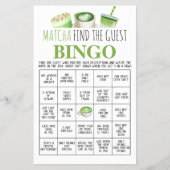 Matcha Find the Guest Bingo Game Card Flyer (Voorkant)