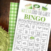 Matcha Find the Guest Bingo Game Card Flyer
