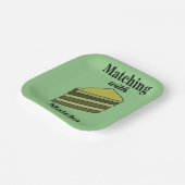 Matcha Green Cake Party Papieren Bordje (Gebogen)
