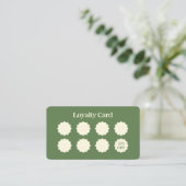 Matcha Green Modern QR Code Loyalty Kaart (Staand voorkant)