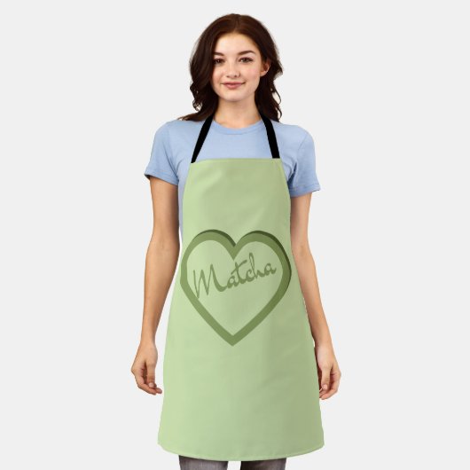 Matcha Green Tea Groovy Y2k Heart Schort (Gedragen)
