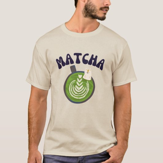 Matcha Green Tea, Matcha Latte T-Shirt (Voorkant)