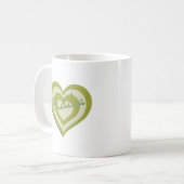 Matcha Green Tea, retro y2k hart Koffiemok (Voorkant links)