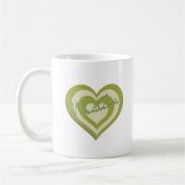 Matcha Green Tea, retro y2k hart Koffiemok (Links)