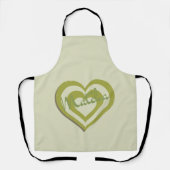 Matcha Green Tea, retro y2k hart Schort (Voorkant)