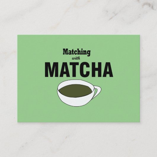 Matcha Green Tea Visitekaartje (Voorkant)
