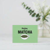 Matcha Green Tea Visitekaartje (Staand voorkant)