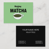 Matcha Green Tea Visitekaartje (Voorkant / Achterkant)