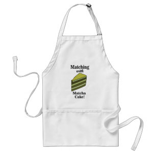 Matcha Groene Cake Grappig Standaard Schort