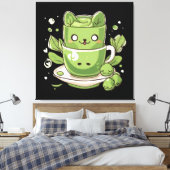 matcha groene thee canvas afdruk (Insitu (Slaapkamer))