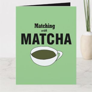 Matcha Groene Thee Groet Kaart