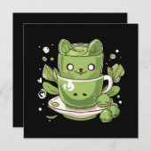 Matcha groene thee kaart (Voorkant / Achterkant)