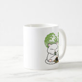 Matcha Groene Thee Kat Koffiemok (Voorkant rechts)