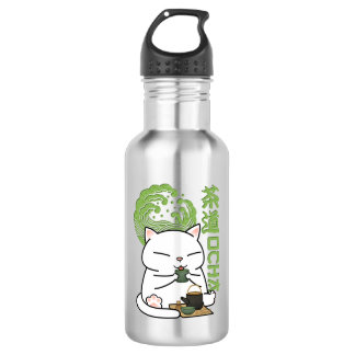 Matcha Groene Thee Kat Waterfles
