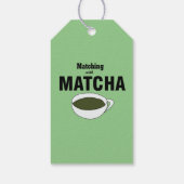 Matcha Groene Thee Party Cadeaulabel (Achterkant)
