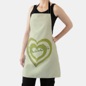 Matcha Groene Thee, retro y2k hart Schort (Insitu)