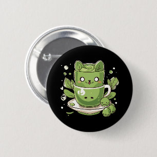 matcha groene thee ronde button 5,7 cm