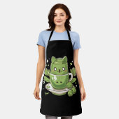 matcha groene thee schort (Gedragen)
