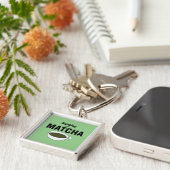 Matcha Groene Thee Sleutelhanger (Zijkant)