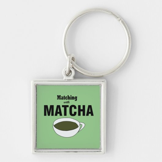Matcha Groene Thee Sleutelhanger (Voorkant)