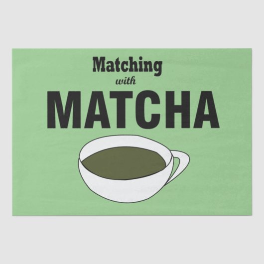 Matcha Groene Thee Tissuepapier (Voorkant)