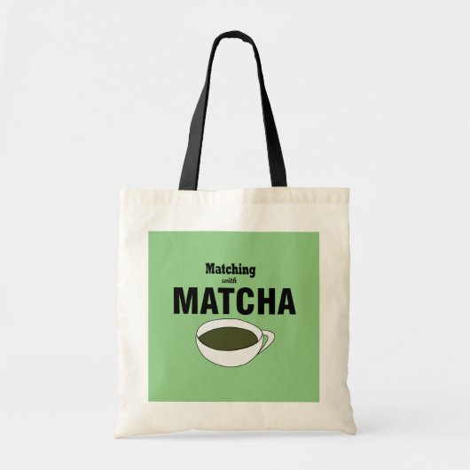 Matcha Groene Thee Tote Bag (Voorkant)