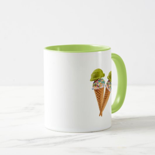 Matcha ice cream mug Mok (Voorkant rechts)