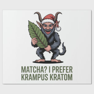 Matcha? Ik verkies Krampus Kratom Grappig Kerstmis Cadeaupapier