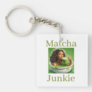 Matcha Junkie Sleutelhanger