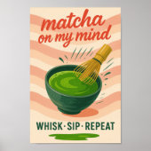 Matcha Keuken Drink Lovers Trendy Wall Poster (Voorkant)