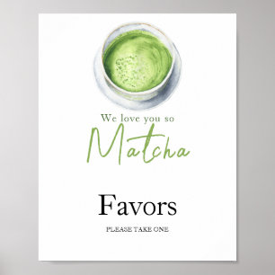 Matcha Latte Babyborrel - pak één gunst Poster