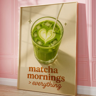 Matcha Latte Keuken Coffee Bar Muurkunst Poster