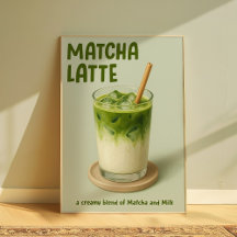 Matcha Latte Keuken Muur Kunst, Matcha Liefhebber