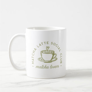 Matcha latte liefhebbers meisje club groen estheti koffiemok
