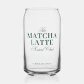 Matcha Latte Lover Gepersonaliseerd Blikvorm Glas (Voorkant)