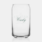 Matcha Latte Lover Gepersonaliseerd Blikvorm Glas (Achterkant)