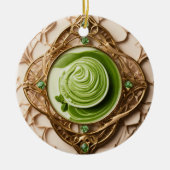 Matcha Latte Prism Keramisch Ornament (Voorkant)