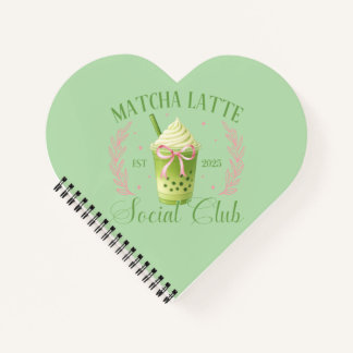 Matcha Latte Social Club Heart Spiral Notitieboek