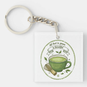 Matcha Liefhebber Acrylic Sleutelhanger