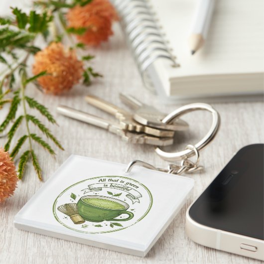 Matcha Lover Acrylic Keychain (Voorkant Rechts)