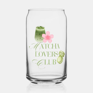 Matcha Lovers Club Groene Thee Macarons & Sakura Blikvorm Glas