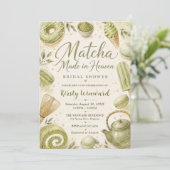 Matcha Made in Heaven Bruiloftsfeest Kaart (Staand voorkant)