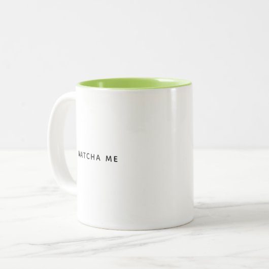 Matcha Me Cute Lime Green Breakfast café Mug (Devant gauche)