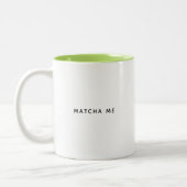 Matcha Me Cute Lime Green Breakfast café Mug (Gauche)