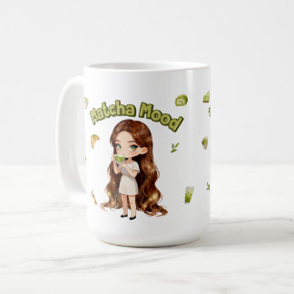 Matcha Mood Aesthetic Design Cute Green Tea Vibes Koffiemok