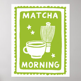 Matcha Ochtend Minimalistische Keuken Muur Kunst Poster