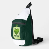 Matcha Serumzak met Hartontwerp Sling Bag (Rechterhoek)