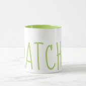 Matcha texte vert et dans la tasse (Centre)
